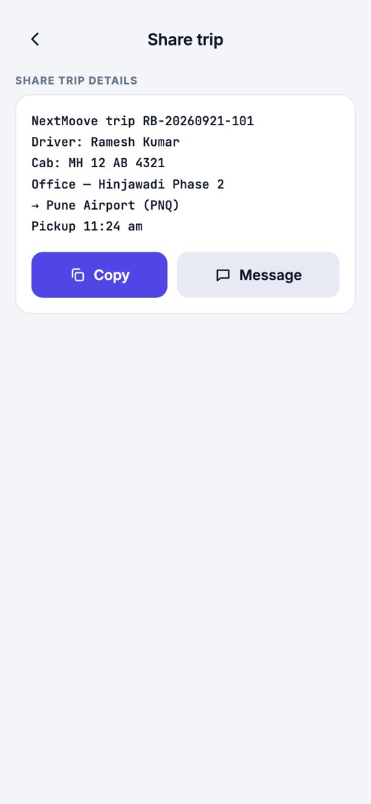 Share trip details with someone