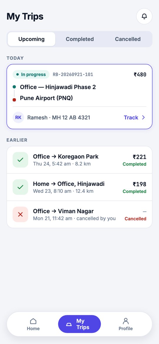 My trips: upcoming, completed and cancelled