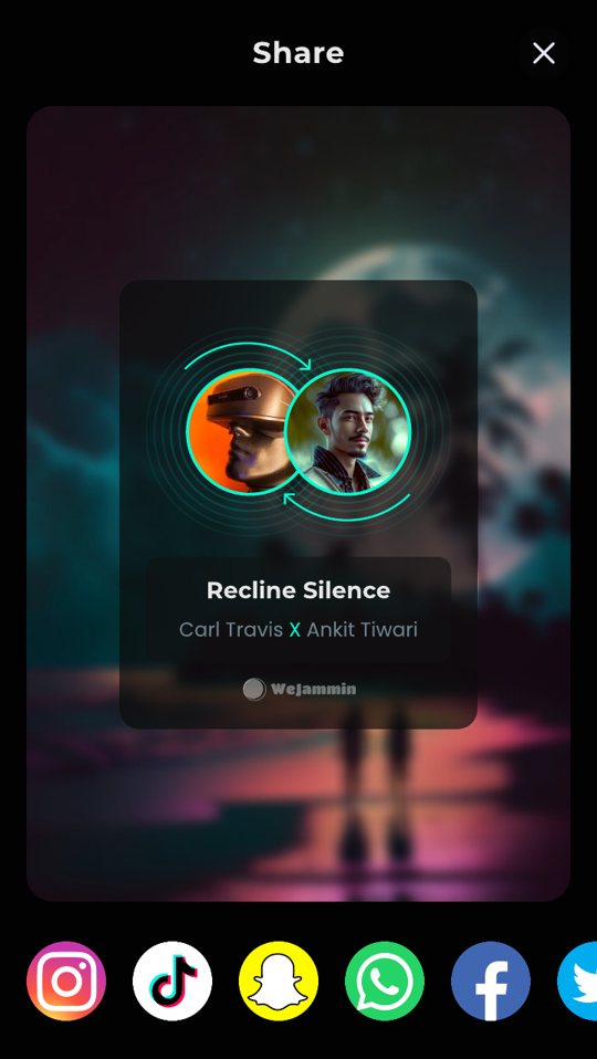 Share to Instagram, TikTok, Snapchat, WhatsApp and more