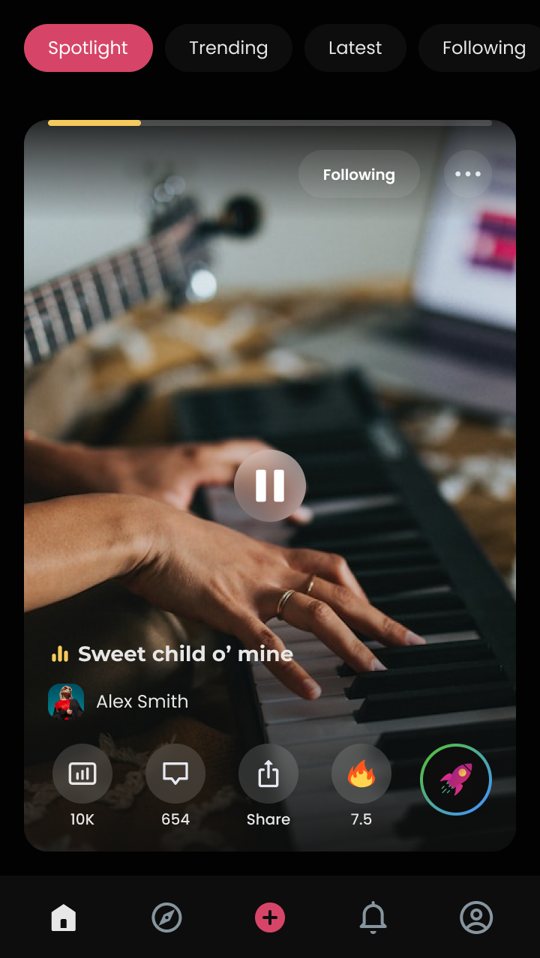 Following an artist, straight from the feed